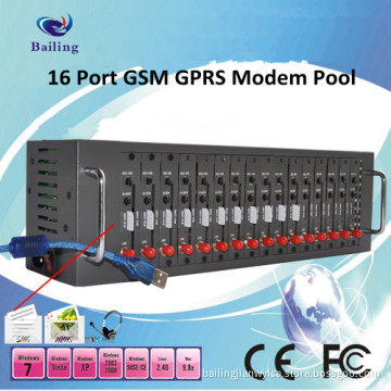GSM 16 Port Modem Pool for Send SMS MMS SMS Machine